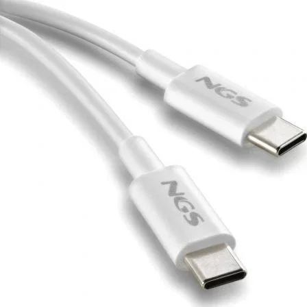 NGS Zyro Cable USB 2.0 Tipo-C Macho a Macho 60W 480Mbps 1m Blanco NGS Zyro Cable USB 2.0 Tipo-C Macho a Macho 60W 480Mbps 1m Blanco